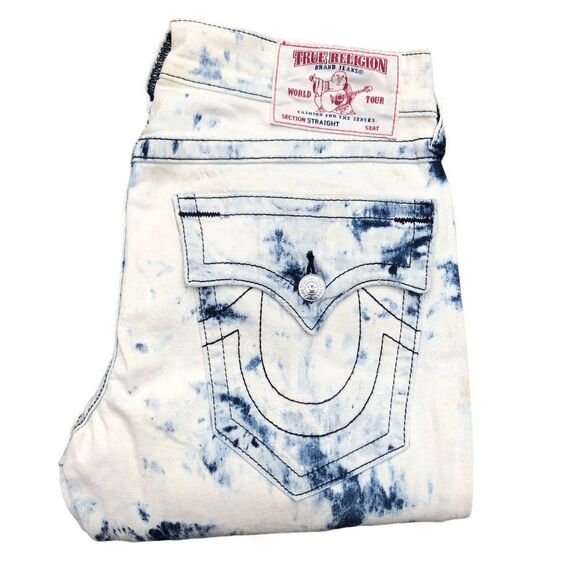 True Religion Jeans Size 32 STRAIGHT WITH FLAP - Picture 9 of 16